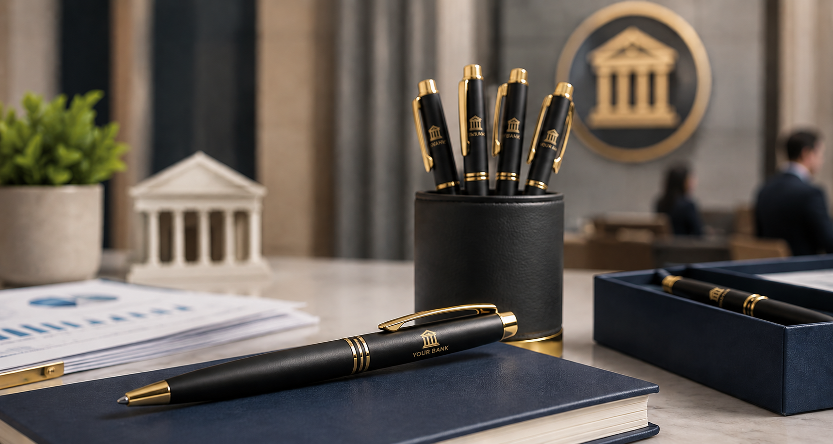 branded pen with logo