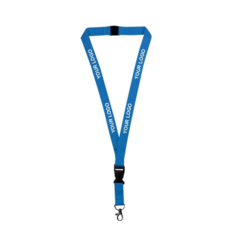 20mm Navy Blue Polyester Material Lanyard