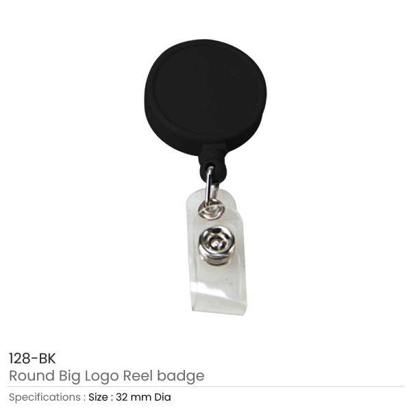 Black Big Dial Plastic Reel Badge
